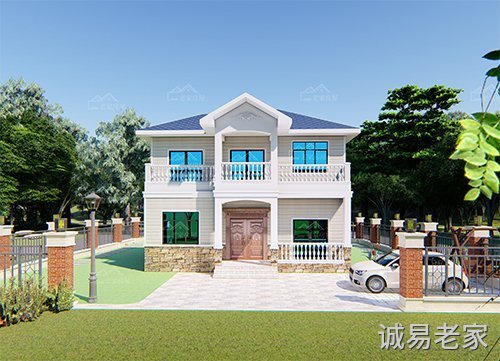 轻钢别墅二层欧式效果图 轻钢别墅二层欧式效果图